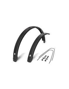 EF spatbord set Tempo Square 28 inch 65mm zwart