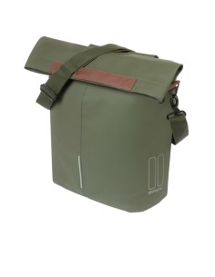 Basil shoppertas City MIK Hooks mosgroen 14-16L