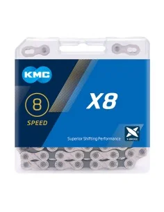 KMC ketting X8 silver/grey 114s
