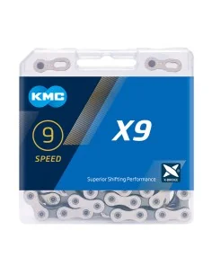 KMC ketting X9 silver/grey 114s