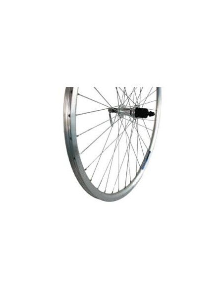 Roland achterwiel 28 uitval cass 8v Alu V-profil zilver