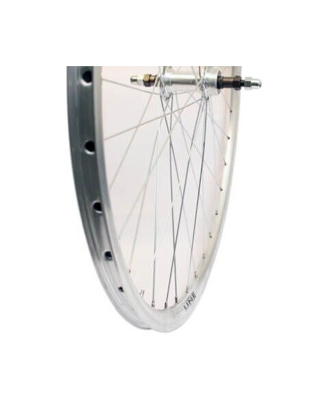 Roland achterwiel 28 vast freewh Alu V-profil zilver zink s