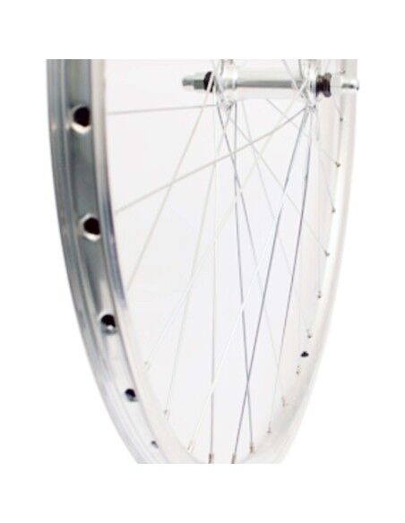 Roland voorwiel 28 vast Alu V-profil zilver zink spk