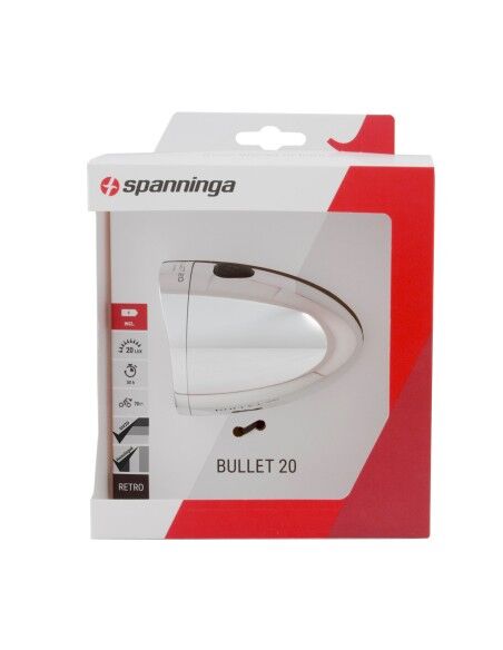 Spanninga koplamp Bullet Xb batterij 20 lux chroom