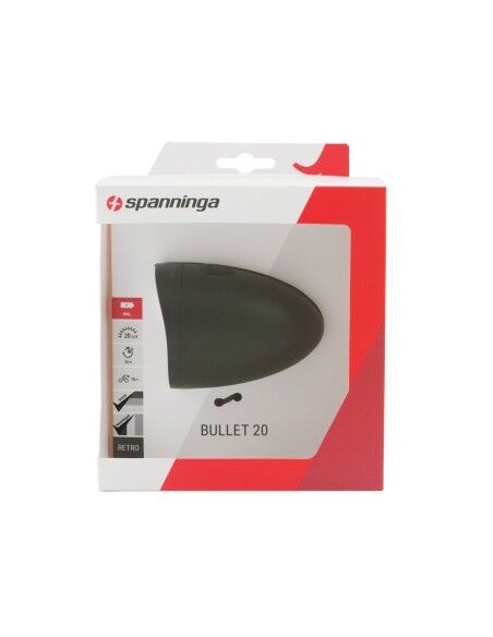 Spanninga koplamp Bullet Xb batterij 20 lux zwart