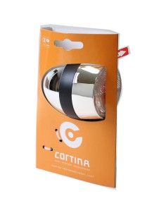 Cortina koplamp Amsterdam batterij chroom zwart