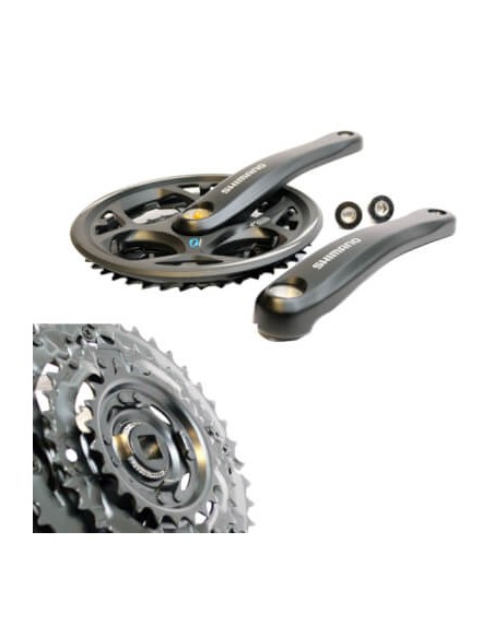 Shimano crankstel Altus M311 7/8sp 42/32/22T zwart