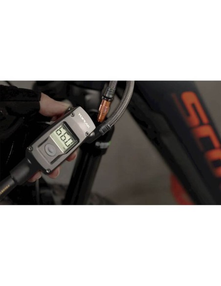 Topeak minipomp Pocket Shock digital met pompslang 15 cm