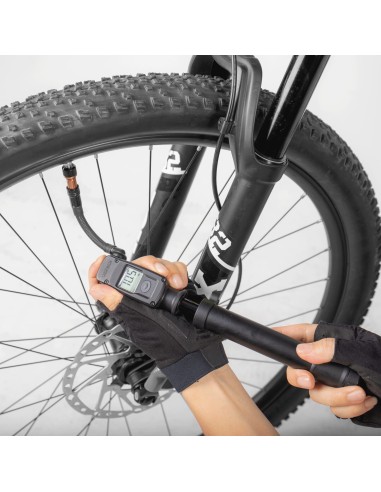 Topeak minipomp Mountain Digital 2Stage met slang 7.5 cm