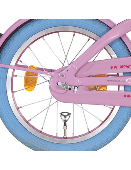 Alpina achterwiel 16 remnaaf J20 roze zink spk