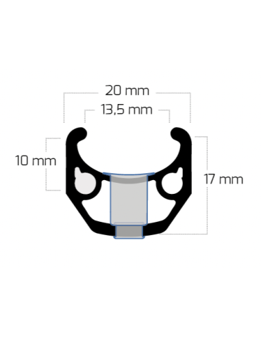 Ryde velg 28 Chrina alu 20mm 36/14