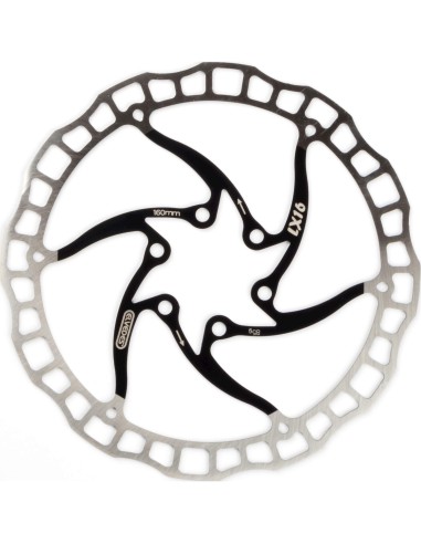 Elvedes remschijf 160mm LX One Piece zesgats 1.8mm zwart