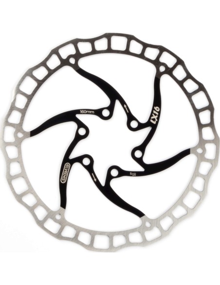 Elvedes remschijf 160mm LX One Piece zesgats 1.8mm zwart