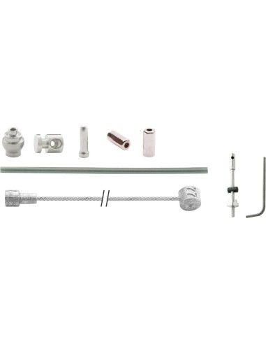 Elvedes remkabel kit achter + inbus draadeind rvs zilver