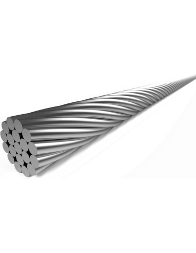 Elvedes schakel binnenkabel rvs 3m 2 nippels 4x4 en 4.5x4.5