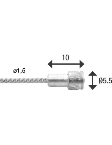Elvedes rem binnenkabel peernippel 5.5x10