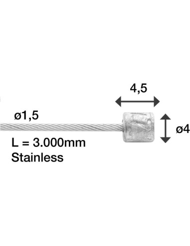 Elvedes rem binnenkabel rvs onder 3m voor splitter 2017161