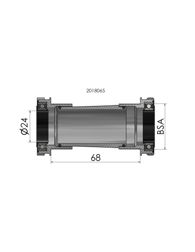 Elvedes trapas adapter BSA Race Shimano 24mm