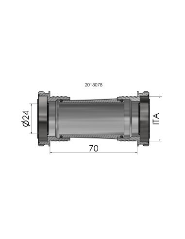 Elvedes trapas adapter Ital Shimano 24mm Race