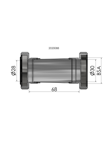 Elvedes trapas adapter BSA Praxis M30