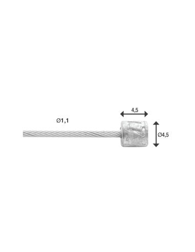 Elvedes schakel binnenkabel rvs Slick 31dr nippel 4.5x4.5