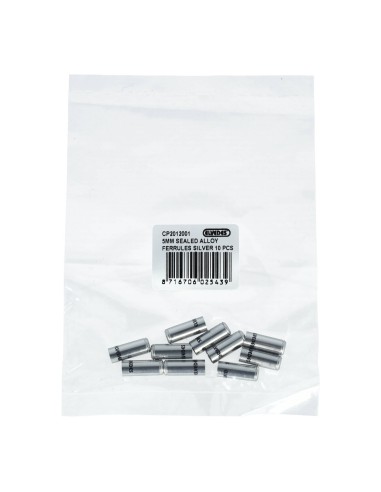 Elvedes gesealede ferrules 5,0mm zilver (10)