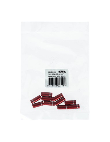 Elvedes gesealede ferrules 5,0mm rood (10)