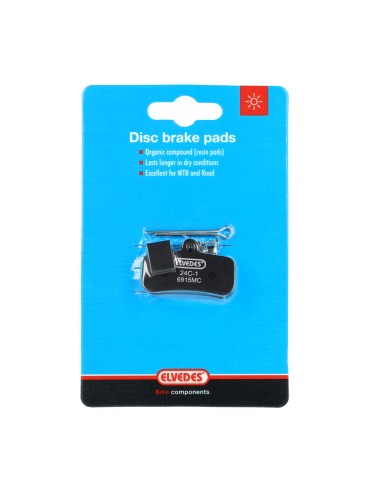 Elvedes schijfremblok 5mm Tektro Q13RS metallic carbon