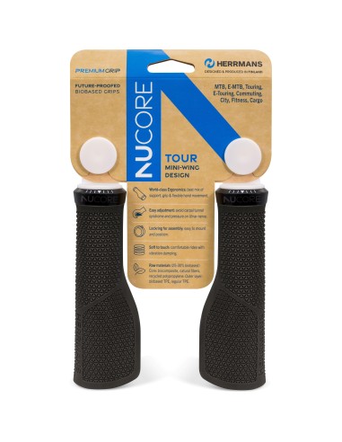 Herrmans handvatten Nucore Grip tour peak 130mm zwart