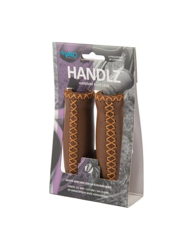 Velo handvatten leer 127mm donker bruin