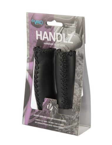 Velo handvatten leer 92/127mm zwart