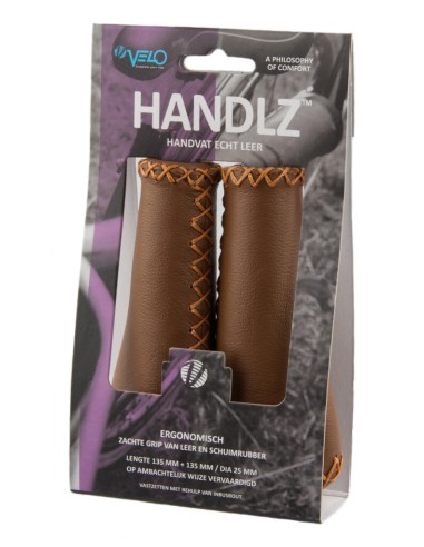Velo handvatten leer ergo 135mm donker bruin