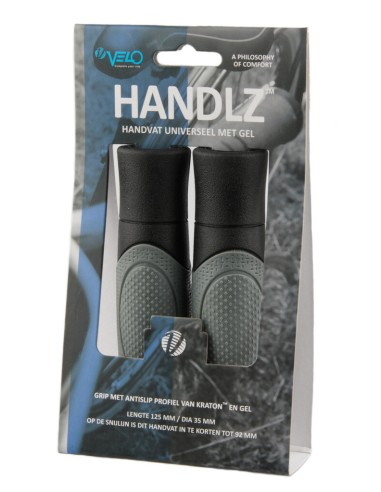 Velo handvatten kraton/gel 125mm zwart/grijs