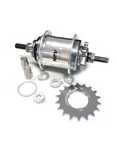 SA achternaaf A2K 2-speed automatisch disc 36g zilver