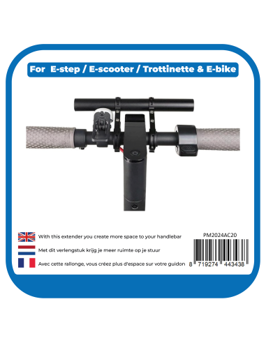 PRO-mounts e-step stuurverlenger groot zwart