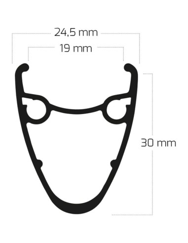 Roland voorwiel 28 Dutch19 HB-M5100 disc cl zwart zw spk