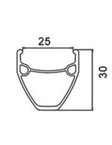 Cortina velg J25SZ black matt