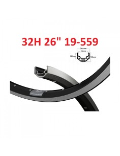 Ryde velg 26 ZAC19 32/14 zwart CNC