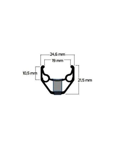 Ryde velg 28 ZAC2000 36/14 silver