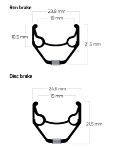 Ryde velg 28 ZAC2000 se disc 36/14 zwart