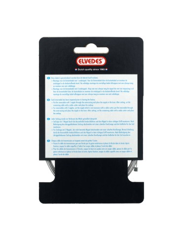Elvedes schakel binnenkabel rvs 0.9mm nippel 4x4