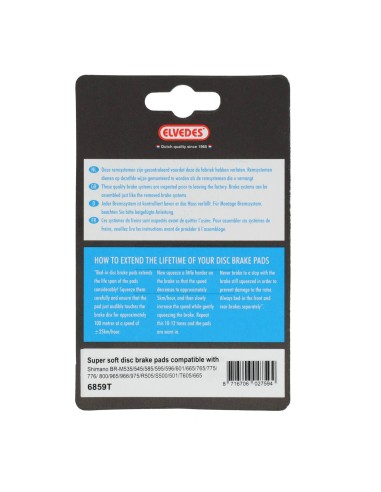 Elvedes schijfremblok Shimano BR-M535 super soft