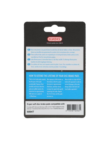 Elvedes schijfremblok Shimano BR-M666 super soft