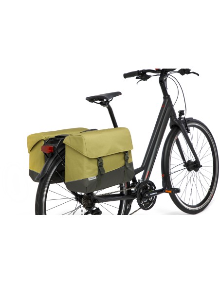 New Looxs fietstas dubbel Joli Oslo olive/yellow 37L