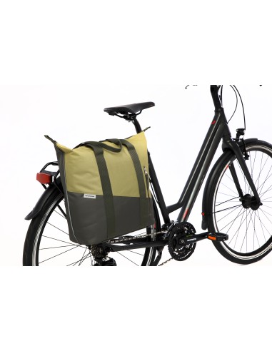 New Looxs fietstas enkel shopper Kota Oslo olive/yellow 24L