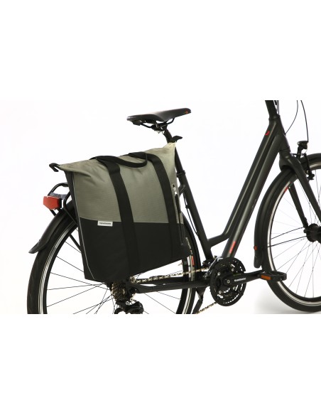 New Looxs fietstas enkel shopper Kota Oslo black/green 24L