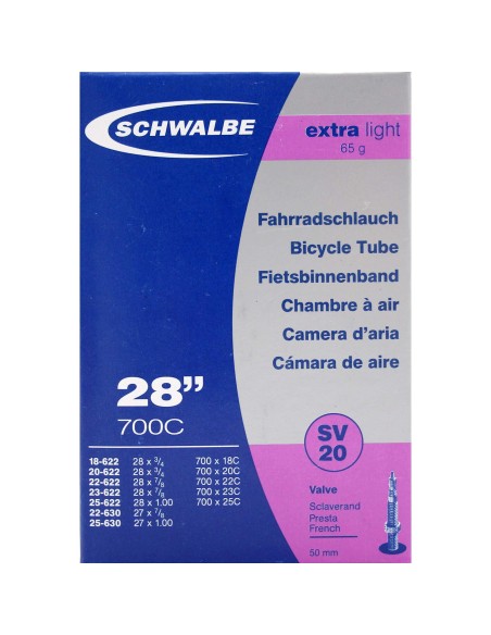 Schwalbe bnb SV20 Extra Light 18/25-622/630 fv 50mm