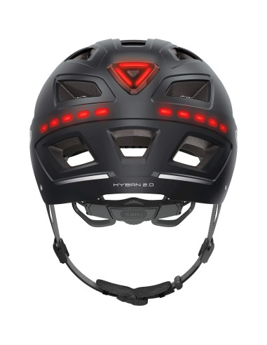 Abus helm Hyban 2.0 LED signal black XL 58-63cm