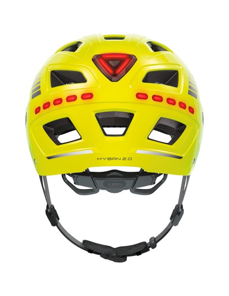 Abus helm Hyban 2.0 LED signal yellow M 52-58cm
