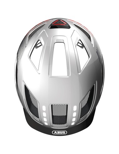 Abus helm Hyban 2.0 LED signal silver M 52-58cm